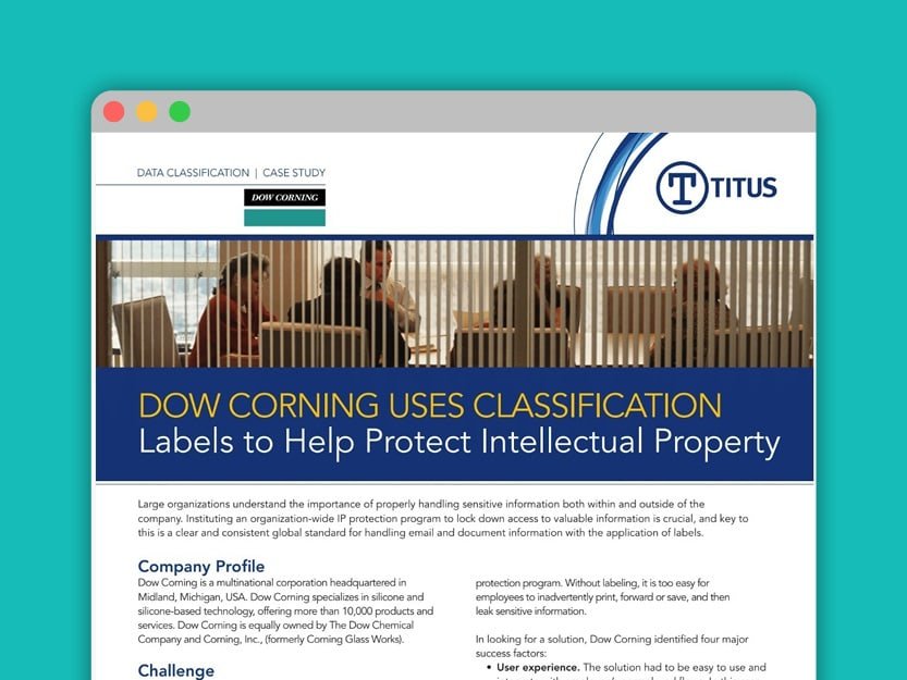 Portfolio Icons - Case Study - TITUS – Dow Corning