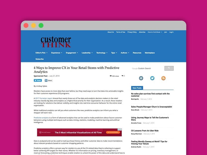 Portfolio Icons - Contributed Article - CustomerThink – Predictive Analytics