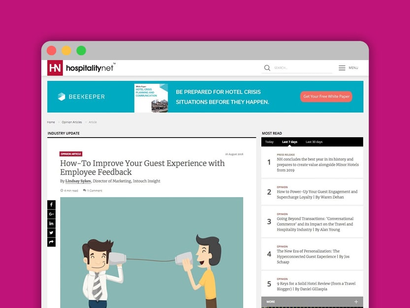 Portfolio Icons - Contributed Article - Hospitality.net – Improve Feedback