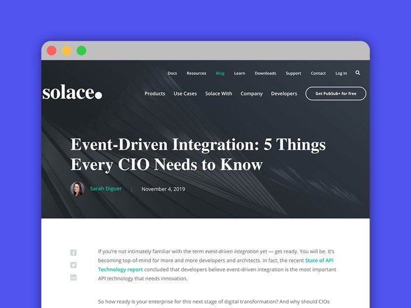Portfolio Icons - Blog Post - Solace -Event-Driven Integration