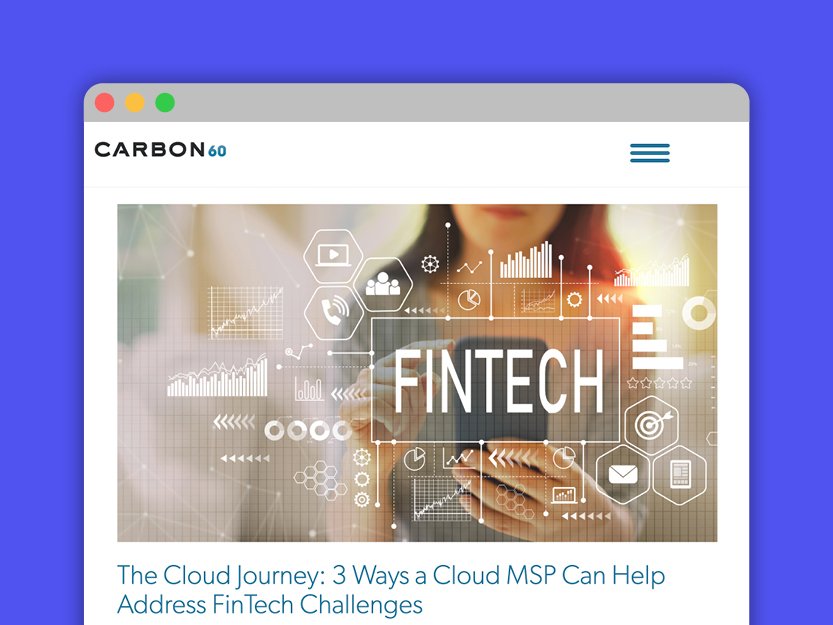 website thumbnail for The Cloud Journey 3 Ways a Cloud MSP Can Help Address FinTech Challenges